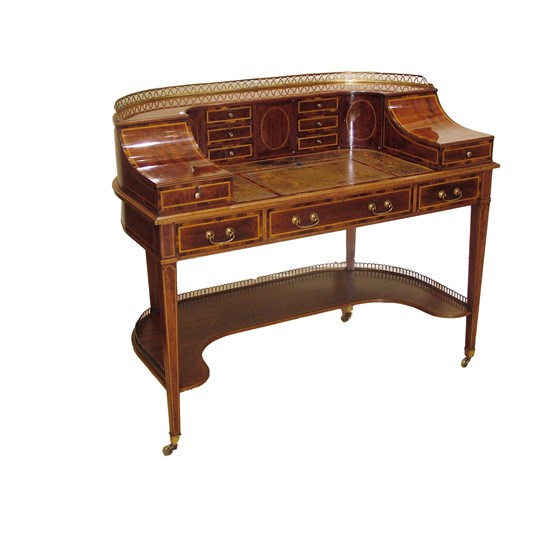 A Mahogany Carlton House Desk by Howard & Sons