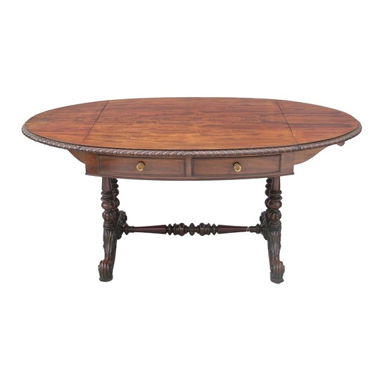 A Double Pillar End Support Sofa Table Of the William IV Period Attributed to Willams & Gibton