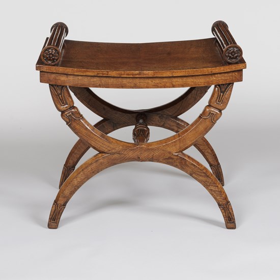 A Regency Period X-Frame Stool Possibly by George Bullock