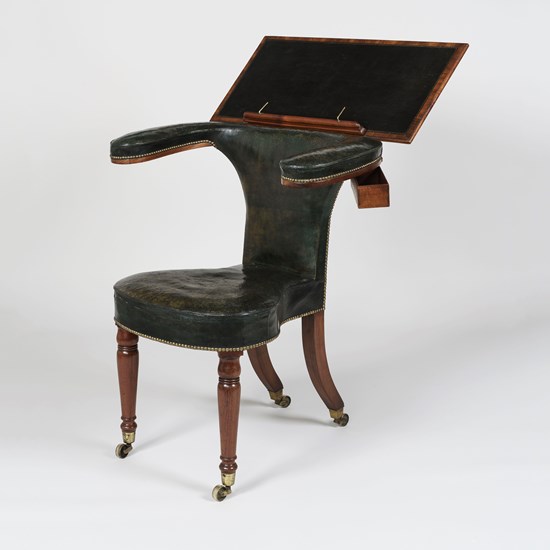 A Mahogany Reading Chair After a design by Thomas Sheraton