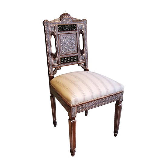 A Rare Syrian Inlaid Side Chair 