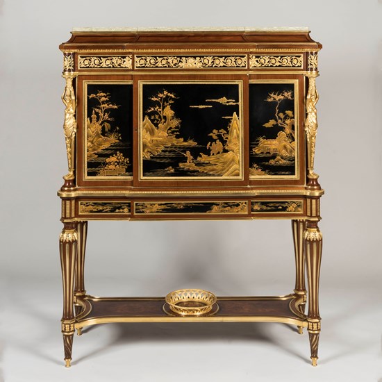 A Lacquer-mounted Cabinet in the Louis XVI Manner by Maison Krieger