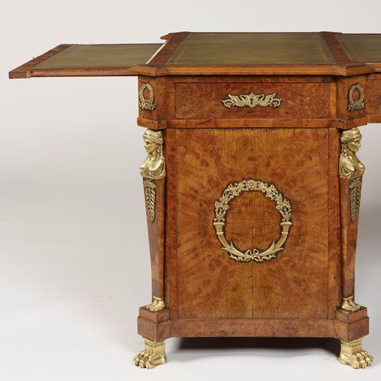 A Pedestal Desk in the French Empire Manner