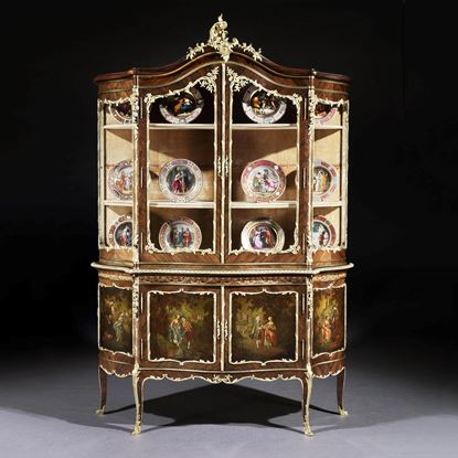 A Vitrine Cabinet in the Louis XV Vernis Martin Manner