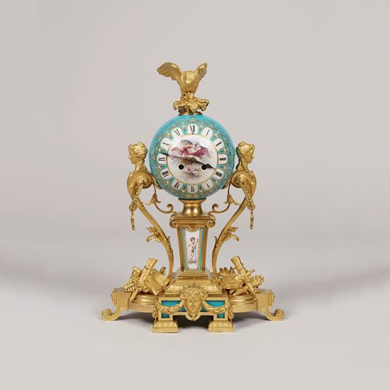 A Fine Mantle Clock in the Louis XVI Manner