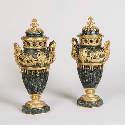 An Elegant Pair of Urns by F. Barbedienne
