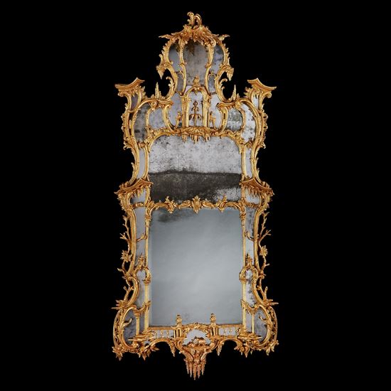 A George III Giltwood Pier Mirror In the Manner of Thomas Johnson