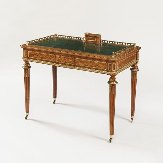 A Satinwood Writing Desk Attributed to Holland & Sons