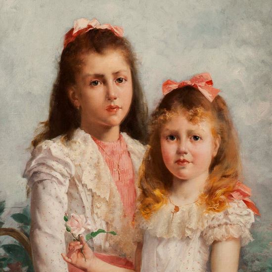 'The Sisters' by Louis Adolphe Tessier