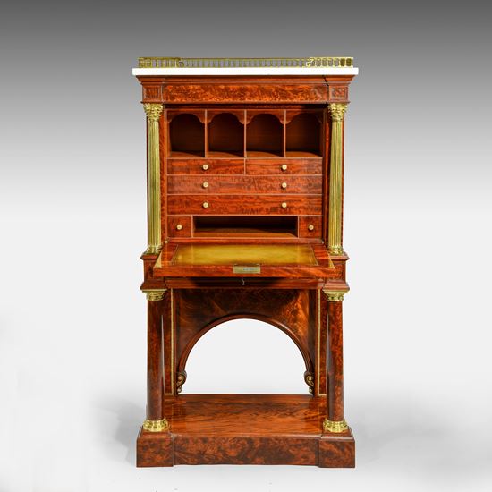 An Ormolu-Mounted Mahogany Secrétaire In the manner of S. Jamar