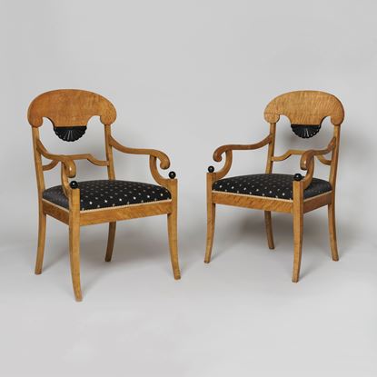 A Pair of Biedermeier Style Armchairs