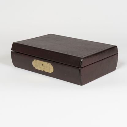 A Burgundy Leather Bound Writing Box