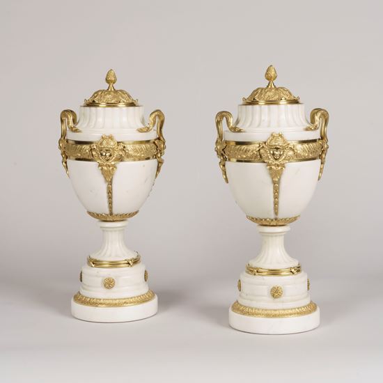 A Pair of Urns in the Louis XVI Manner