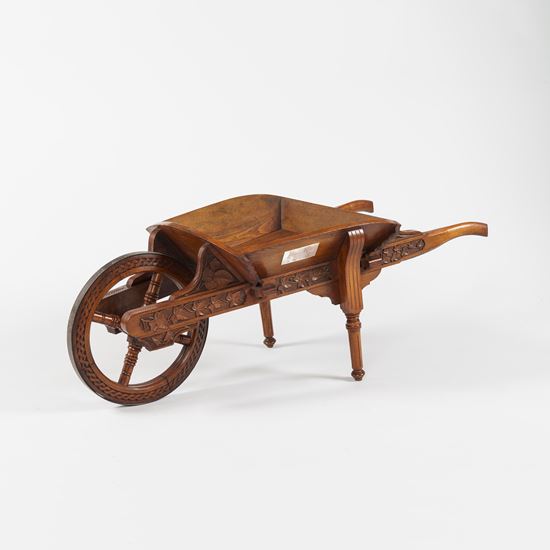 A Late 19th-Century Oak Presentation Wheelbarrow