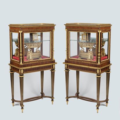 A Pair of Display Cabinets in the Louis XVI Manner