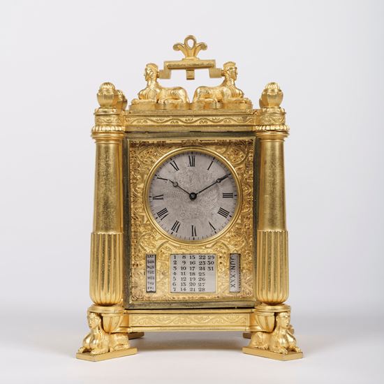 A Superb 'Egyptian' Style Carriage Clock In the manner of Thomas Cole