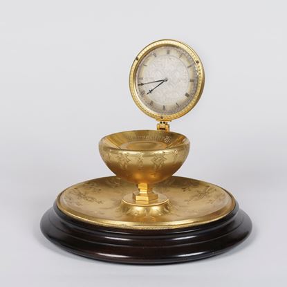 An Inkwell Table Clock by Thomas Cole