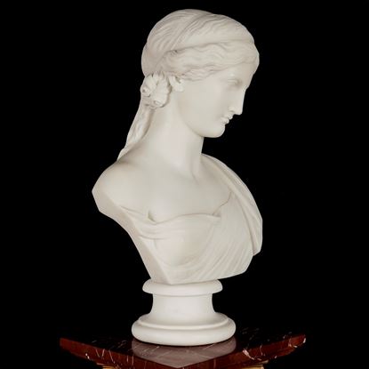 A Carved Marble Bust of a Nymph By Robert Physick