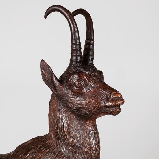An Exhibition-Quality 'Black Forest' Carving of Chamois