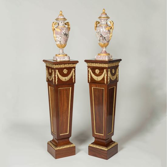 A Pair of Ormolu-Mounted Pedestals By Trollope & Sons