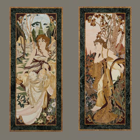 A Monumental Pair of Pietra Dura Panels