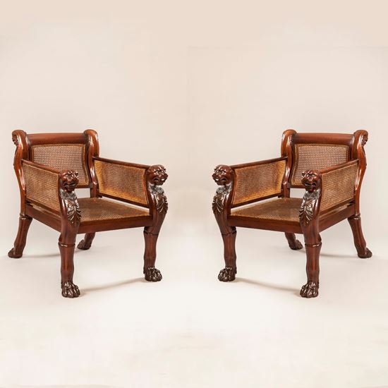Magnificent Pair of Regency Drawing Room Chairs