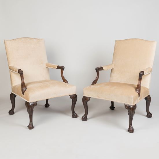 A Pair of Gainsborough Library Armchairs
