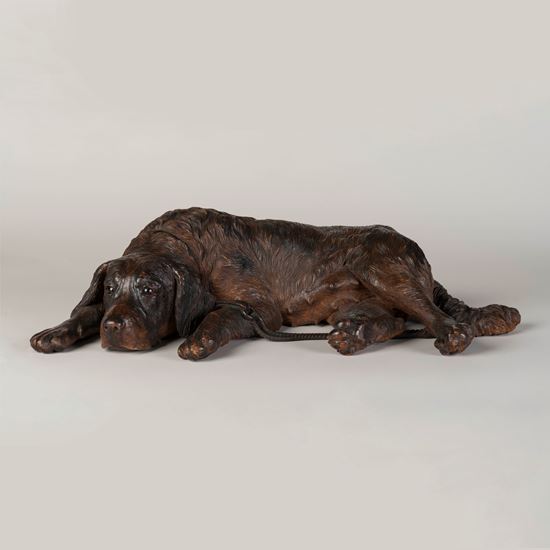 A Black Forest Carved Dog