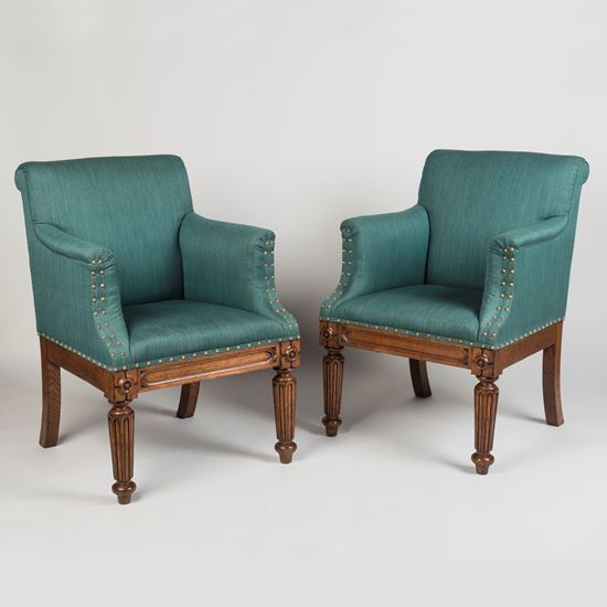 A Pair of George IV Period Armchairs In the Manner of Gillows