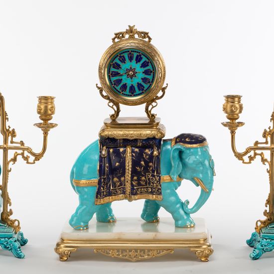A French Garniture de Cheminée in the Chinoiserie Taste