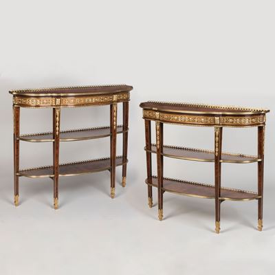 A Rare and Exceptional Pair of Console Tables By Blake of London
