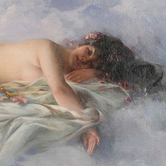 Reclining Nude By Paul François Quinsac