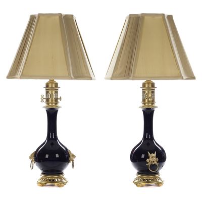 A Pair of Chinese Antique Vase Lamps