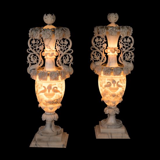 A Magnificent Pair of Monumental Vases in the Neo-Renaissance Manner