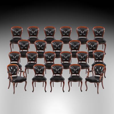 A Large Set of 22 Mid-19th Century Dining Chairs