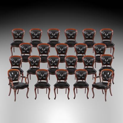 A Large Set of 22 Mid-19th Century Dining Chairs