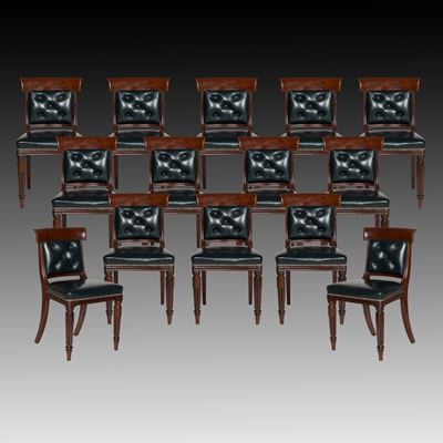A Fine Set of 14 William IV Period Dining Chairs From His Majesty's Ministerial Home Office