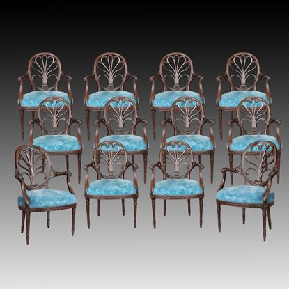 A Superb Set of Twelve Neo-Classical Revival Dining Chairs