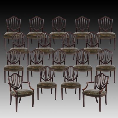 A Set of Twelve George III Style Dining Chairs