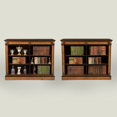 A Fine Pair of Oak Dwarf Bookcases