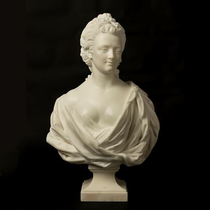 A Marble Bust of a Classical Maiden