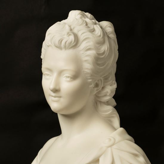 A Marble Bust of a Classical Maiden