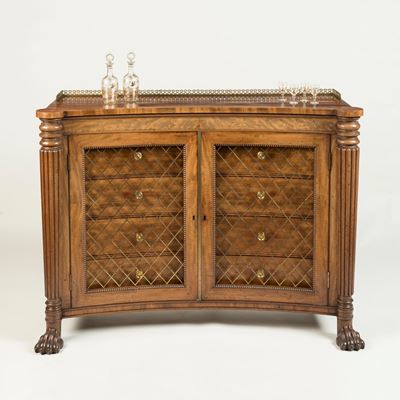 A Rare Regency Concave Side Cabinet Firmly attributed to Gillows