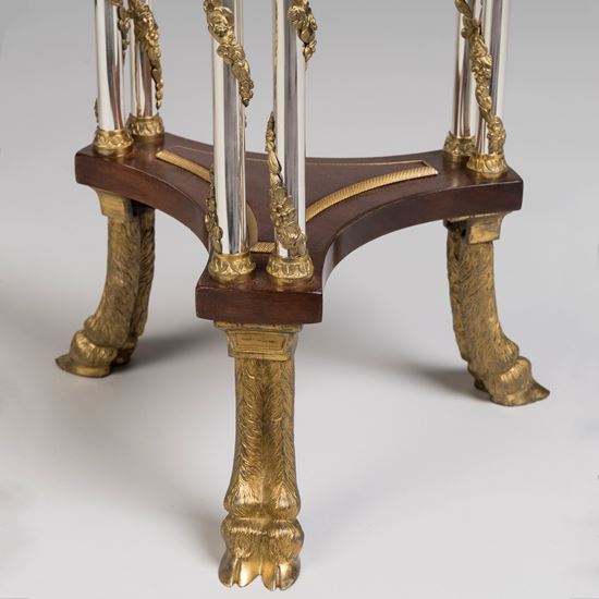 A Pair of Ormolu and Steel Gueridons In the manner of Bernard Molitor