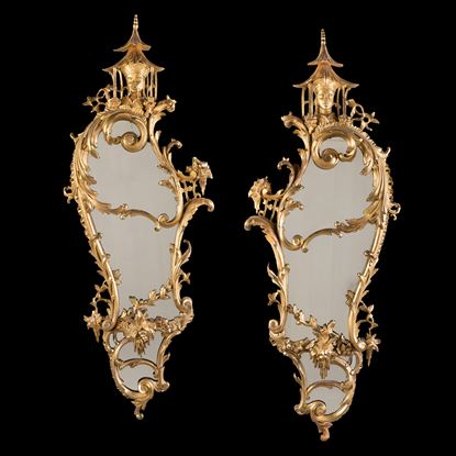 A Pair of George III Style 'Chinese Chippendale' Mirrors