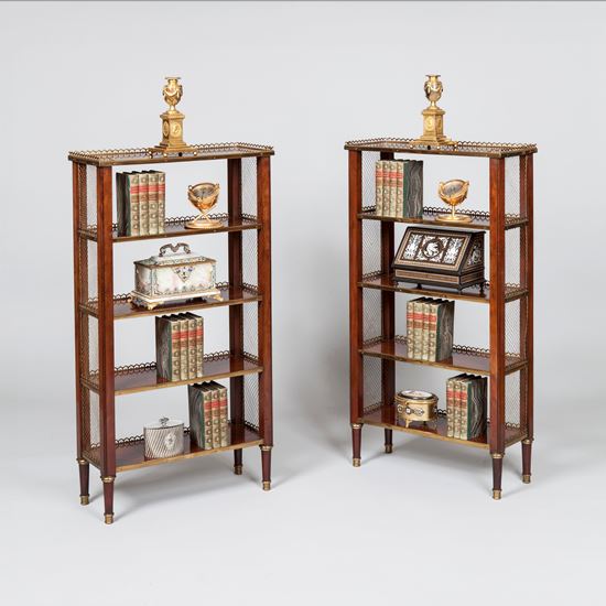 A Pair of Petit Bibliotheques in the manner of Adam Weisweiler