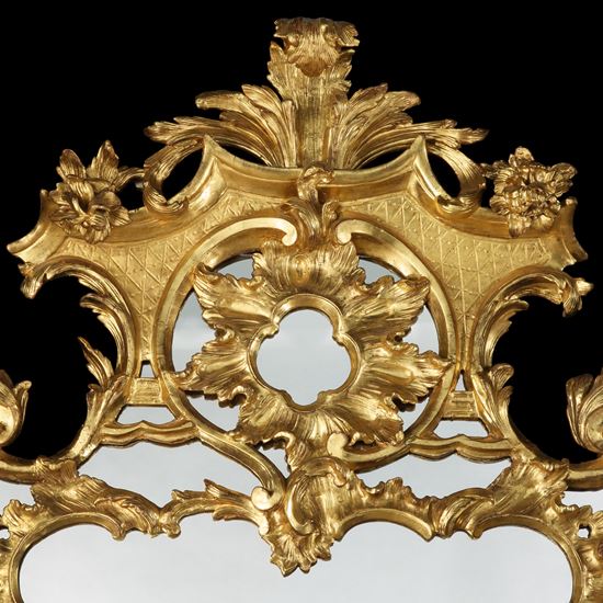 A Giltwood Mirror in the Mid-Eighteenth Century Manner