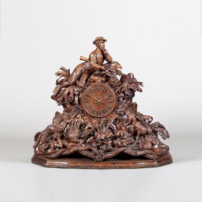 A Large Black Forest Antique Mantle Clock
