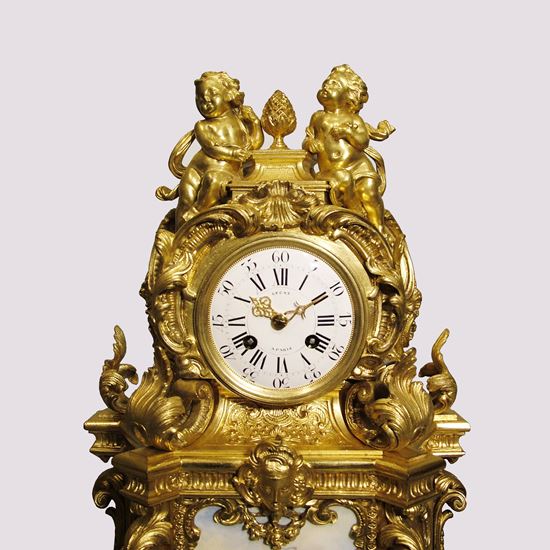 An Impressive French Mantle Clock by LeCat of Paris