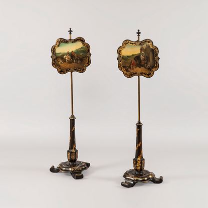 A Pair of Pole Screens Attributed to Jennens & Bettridge